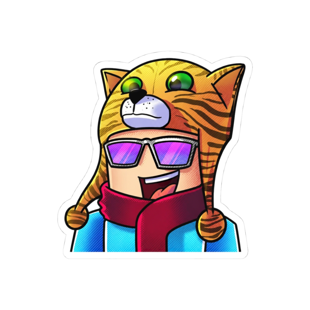 KreekCraft Roblox Gamer Vibrant Cartoon Sticker - Official stickers merchandise