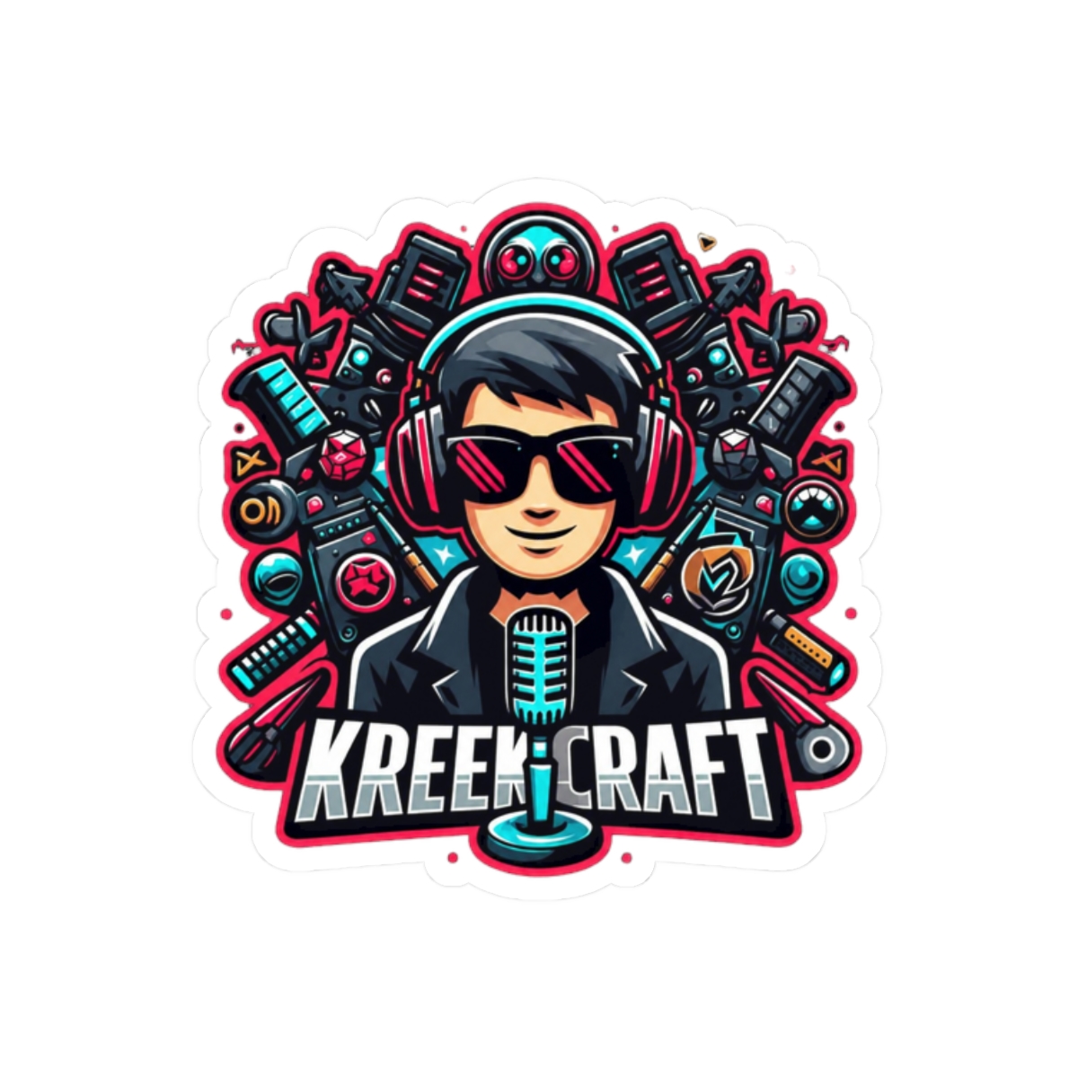 Kreekcraftes Sticker | Cute Roblox Mascot Vinyl Decal - alternate angle 3, merchandise