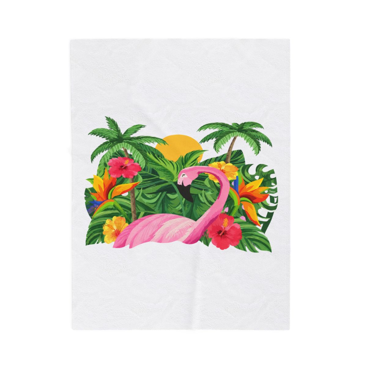 Flamingo with Tropical Leaves - Official Creator merchandise