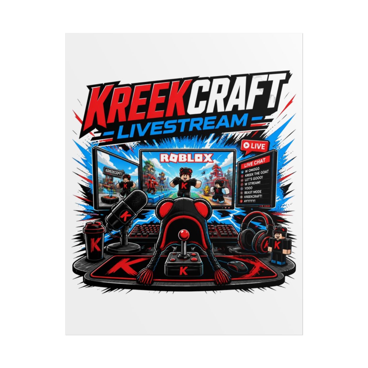 KreekCraft "KreekCraft Livestream" Poster - alternate angle 1, merchandise